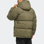 adidas Rev 3st Down Ho Stay Warm Reversible Outdoor hooded down Jacket Khaki Brown EH4009