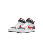 (PS) Nike Court Borough Mid 2Velcro 'White Black University Red' CD7783-110