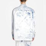 Off-White Colour Colour Rendering Ink Lapel Loose Denim Jacket Men White OMYD017R203860201414