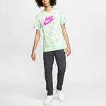Nike Sportswear Version Tie Dye Printing Logo Short Sleeve White / Grass Green CU6929-100