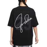 (WMNS) Air Jordan Essentials Solid Color Logo Alphabet Printing Round Neck Loose Short Sleeve Black T-Shirt DM3245-010
