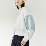 (WMNS) Fila Sports Contrasting Colors Stand Collar Pullover Half Zipper Hoodie White T11W043205F-WT
