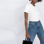 (WMNS) Off-White SS21 Back Arrow Cotton Short Sleeve White OWAA049R21JER0010331