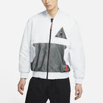Men's Nike Kyrie Basketball Sports Mesh Patchwork Print Pattern Woven Baseball Padded White Gold Color Jacket CK6671-043