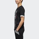 adidas neo Cs Verbiage T Stripe Causual Sports Round Collar Male Black EI4530