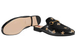 (WMNS) Gucci Princetown Embroidered Leather Slipper 'Black' 505268-D3V00-1000