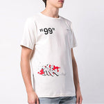 Off-White Graffiti Printing Short Sleeve White OMAA027R191850060288