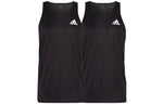 Men's adidas Solid Color Alphabet Logo Running Sports Vest Black HB7457