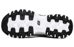 (WMNS) Skechers D'Lites 1.0 Low Top Sneakers White/Black 13169-WBK