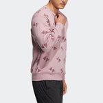 adidas Fi Bp1 Aop Swt Full Print Sports Round Neck Pullover Couple Style Pink HE7449