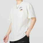 Men's Nike As Nsw Tee Prem Pocket Casual Breathable Round Neck Logo Solid Color Short Sleeve White T-Shirt DV3316-133
