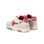 Off-White Out Of Office Leather Sneakers 'Grey White Red' OMIA189S24LEA0110525