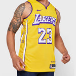 Nike NBA City limited Basketball Vest SW Fan Edition 19-20 Season Lakers LeBron James 23 Yellow AV4646-729