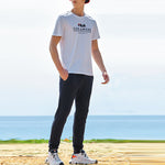 FILA Logo Letter Print Crewneck Loose Short Sleeve Men's White F11M028114G-WT