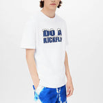 Men's LOUIS VUITTON SS22 Logo Alphabet Printing Short Sleeve White 1A9TAN