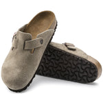 Birkenstock Boston Suede Leather Sandals 'Taupe' 0060461