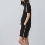 (WMNS) Vans Alphabet Printing Side Short Sleeve Black VN0A4MN2BLK