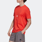 Men's adidas SS22 Logo Printing Pullover Short Sleeve Red T-Shirt HN1963