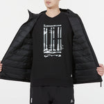 adidas 3st Down Jkt Logo Printing Side Stripe Sports Stay Warm hooded down Jacket Black H23080