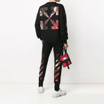 Off-White Caravaggio Slim Crewneck 'Black/Red' OMBA025R21FLE0051025