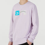 PUMA Logo Pattern Printing Sports Round Neck Pullover Purple 536304-17