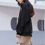 (WMNS) Li-Ning Sports Living Series Cartoon Pattern Pullover Hoodie 'Black' AWDS592-2