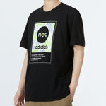 Men's adidas neo Sw Dig Logo T Athleisure Casual Sports Round Neck Large Logo Short Sleeve Black T-Shirt HC9712