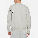 Nike Air x Kim Jones Crossover Logo Printing Fleece Round Neck US Edition Couple Style Gray DD0692-050