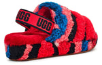 (WMNS) UGG Fluff Yeah Slide Cali Collage 'Red Black Pink' 1118164-RED