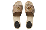 (WMNS) Gucci GG matelass canvas espadrille sandal 'Brown' 620120-KQWM0-9765