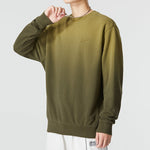 Men's Nike Gradient Logo Casual Loose Long Sleeves Pullover Round Neck Dark Green DQ4628-325
