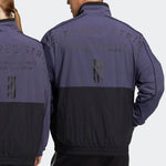 adidas Colorblock Alphabet Printing Woven Long Sleeves Jacket Unisex Navy Blue HM2694
