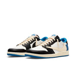 Air Jordan 1 Retro Low x Fragment Design x Travis Scott x 'Sail Black Military Blue' DM7866-140