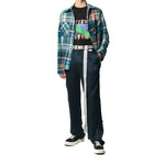 Off-White FW20 Arrows Printing Long-sleeved Shirt Men Green OMGA133E20FAB0014510