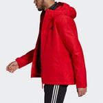 adidas Casual Sports Windproof Hooded Jacket Red GN3236