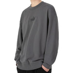 Men's Nike Logo Embroidered Loose Round Neck Gray DR7836-068