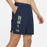 Nike Pro Dri-FIT Flex Vent Max Alphabet Printing Training Sports Shorts Obsidian Color Black DJ8999-453