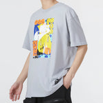 Men's Nike Smiling Face Basketball Pattern Printing Breathable Sports Short Sleeve Wolf Grey T-Shirt DQ1013-012