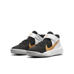 (GS) Nike Team Hustle D10 FlyEase 'Black White Metallic Gold' DD7303-002