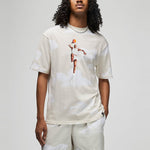 Men's Air Jordan Casual Printing Round Neck Pullover Short Sleeve Sail White T-Shirt DM1437-133