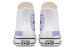 Converse Chuck Taylor All Star High Top Retro Sports Skateboarding Shoes White Blue A00779C