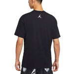 Men's Air Jordan 1 Pocket Shoes Embroidered Round Neck Short Sleeve Black T-Shirt DO1928-010