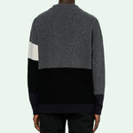 Off-White FW20 Logo Printing Sweater Men Grey OMHE048E20KNI0010701