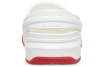 Crocsband Full Force Thick Sole Sandals White Red Unisex 206122-100