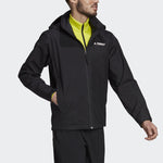 adidas Solid Color Brand Logo Printing hooded Long Sleeves Jacket Black GI7296