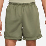 Men's Nike Solid Color Minimalistic Elastic Waistband Logo Medium Olive Shorts DH4658-222