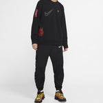 Nike Sportswear NSW 3M Reflective Graffiti Printing Round Neck Pullover Black CJ5056-010