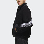 adidas M MHS BOA JKT Stand Collar Printing lamb's wool Stay Warm Jacket Black GE0388