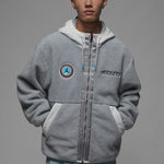 Air Jordan Brand Patch Zipper Hoodie Men's Light Blue FB1908-077