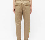 Gucci Cotton Casual Trousers With Striped Logo For Men Tawny 604187-XDA1R-2821